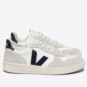 Veja V-10 B-Mesh Sneakers in White and Nautico